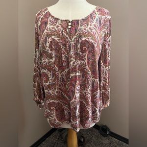 Lauren Ralph Lauren multicolor linen top